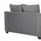 U9196 Sofa & Loveseat Set in Gray Chenille by Global w/Options