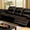 Glasgow Reclining Sectional Sofa CM6822BR in Brown Leatherette