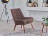 Revere Accent Chair Set of 2 in Brown Fabric by Bellona