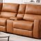 70815M Power Reclining Sectional Sofa in Pumpkin Leather by J&M