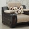 Black Leatherette & Beige Fabric Modern Sofa Bed w/Options