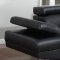 4000 Sectional Sofa in Black Bonded Leather by Elegant Home