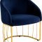 Gio Accent Chair 586 Set of 2 in Navy Velvet by Meridian