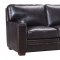 Norman Sofa & Loveseat Set in Dark Brown by Leather Italia