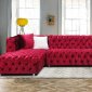 LCL-011 Sectional Sofa in Red Velvet