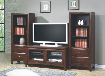 Dark Walnut Contemporary Entertainment Unit W/Optional Towers [CRTV-411-700281]