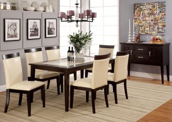 CM3841T Evious I Dining Table in Espresso w/Options [FADS-CM3841T Evious I Ivory]