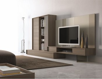 Composition 214 Wall Unit in Walnut by J&M [JMWU-214]