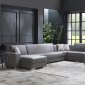 Kobe Double Chaise Corner Sectional Sofa Grey Fabric by Istikbal