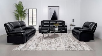 Camila Motion Sofa & Loveseat 610244 Black by Coaster w/Options [CRS-610244 Camila]