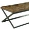 Mina CM4317 Coffee Table & 2 End Tables 3Pc Set in Weathered Oak