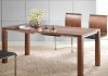 Baron Dining Table in Walnut w/Optional Side Chairs by Whiteline