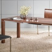 Baron Dining Table in Walnut w/Optional Side Chairs by Whiteline