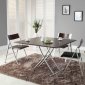 Brown Wood Top & Metal Base Modern Dining Table w/Options