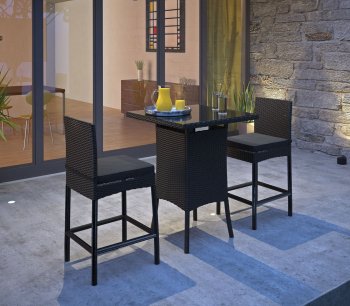 Cerveza 3Pc Outdoor Patio Pub Set in Black by Modway [MWOUT-Cerveza]