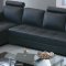 8167 Sectional Sofa Black Bonded Leather by American Eagle