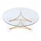 Sosi Coffee Table 3Pc Set LV01083 in Gold by Acme w/Glass Top