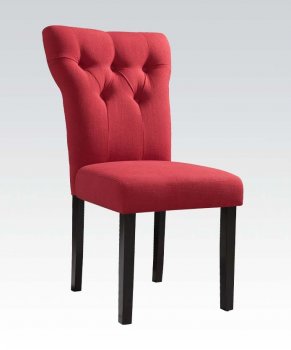 Effie Accent Chair Set of 2 in Red Fabric by Acme [AMCC-71521 Effie]