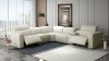 Franklin Power Motion Sectional Sofa Smoke Leather Beverly Hills