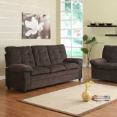 9715CH Charley Sofa in Chocolate Chenille Fabric by Homelegance