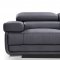 2119 Sectional Sofa in Black Leather by ESF