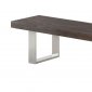 Block Bench in Grey Elm by J&M w/Stainless Steel Legs