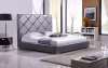 Verona Bed in Gray Half Leather by Casabianca