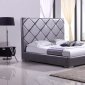 Verona Bed in Gray Half Leather by Casabianca