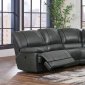 U1952 Power Motion Sectional Sofa - Charcoal Fabric by Global