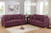 F6403 Sofa & Loveseat Set in Warm Purple Fabric by Poundex