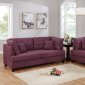 F6403 Sofa & Loveseat Set in Warm Purple Fabric by Poundex