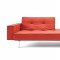 Splitback Eik Sofa Bed w/Arms in Burnt Orange by Innovation