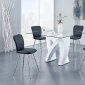 D9913BT Dining Set 5Pc White by Global w/D1066BS-BL Chairs