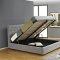 Prague Upholstered Storage Bed in Light Grey Fabrc by J&M