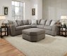 9073 Sectional Sofa in Venture Smoke Fabric by Simmons