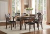 Sandia 5467-66 Dining Set 5Pc in Brown Cherry by Homelegance