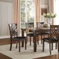 Sandia 5467-66 Dining Set 5Pc in Brown Cherry by Homelegance