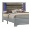 Tanya Bedroom 4Pc Set in Silver w/King Bed