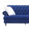 U5266 Sofa & Loveseat Set in Navy Velvet by Global w/Options