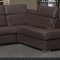 Limo Sectional Sofa in Brown Full Leather by ESF w/Sleeper