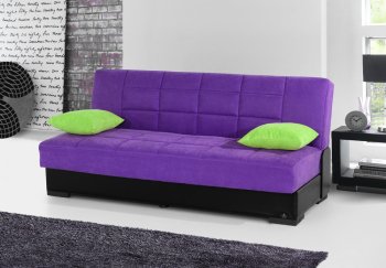 Planet Sofa Bed Convertible in Purple Microfiber by Rain [RNSB-Planet Purple]