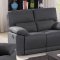 Hartville Motion Sofa 650254 in Grey Linen-Like Fabric - Coaster