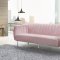 Willow Sofa 687 in Pink Velvet Fabric by Meridian w/Options