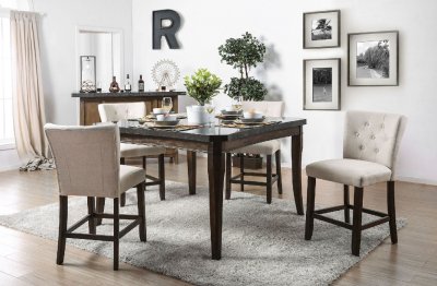 Schoten Counter Ht Dining Table CM3450PT in Antique Dark Oak