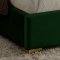 Becca Bed in Green Velvet Fabric by Meridian w/Options