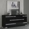 Volare Bedroom in High Gloss Black by At Home USA w/Options