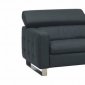 Modern Black or White Full Leather Sectional Sofa