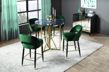 Bali Counter Height Table 3Pc Set 109418 Green Chairs by Coaster [CRDS-109418-109419 Bali]