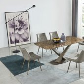 3311 Dining Table by ESF w/Marble Top & Optional 137 Chairs