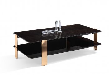 Vegas Coffee Table by J&M w/ Ebony Glass Top [JMCT-Vegas]